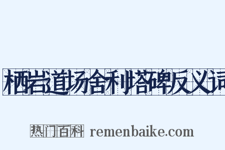 栖岩道场舍利塔碑反义词是什么意思的图片